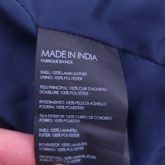 Club Monaco Lamb Leather Moto Jacket Women's Small - Picture 13 of 13